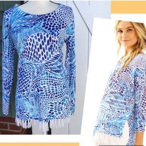 Lilly Pulitzer Ramona Sweater in Blue Tang Gang